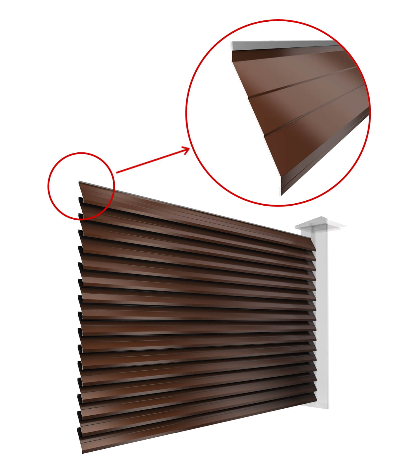 Ламели Жалюзи ЭКО-Z-US усиленные для забора-жалюзи в Казахстане