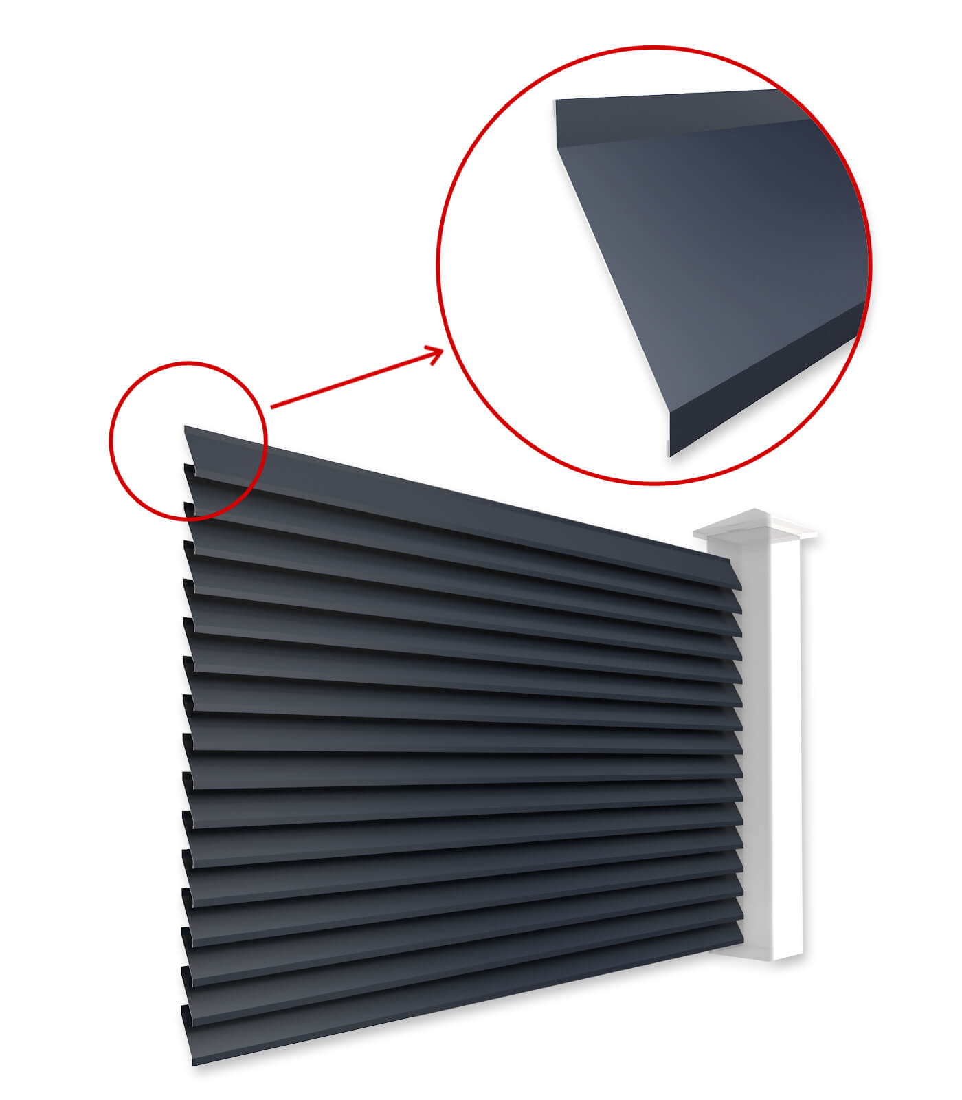 Ламели Жалюзи ЭКО-Z для забора-жалюзи в Казахстане