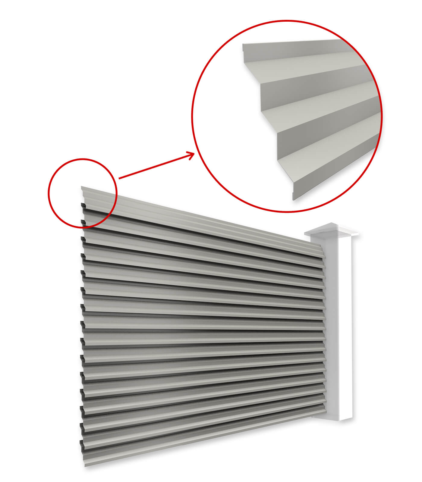 Ламели Елочка для забора-жалюзи в Казахстане