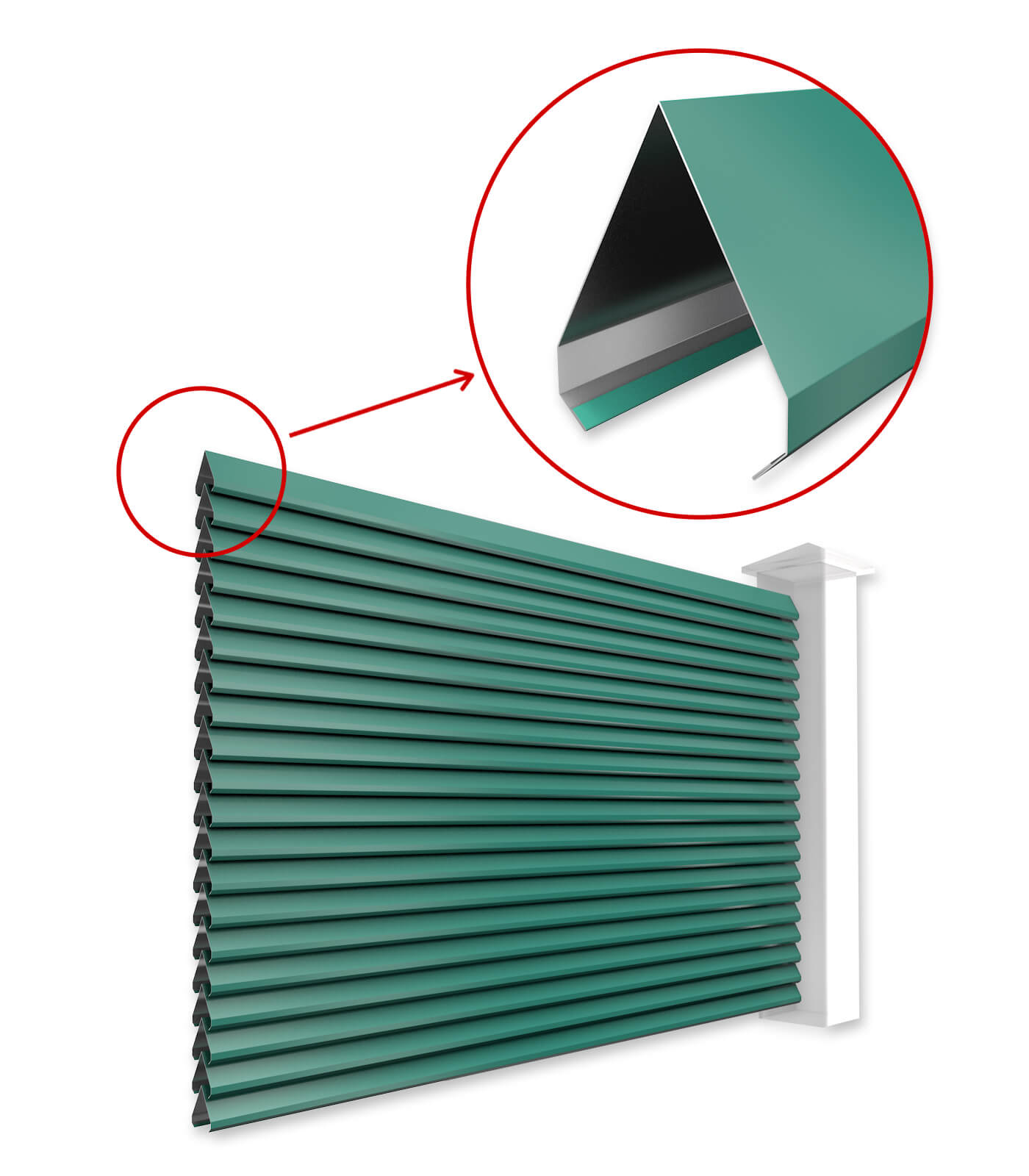 Ламели Реснички для двустороннего забора в Казахстане